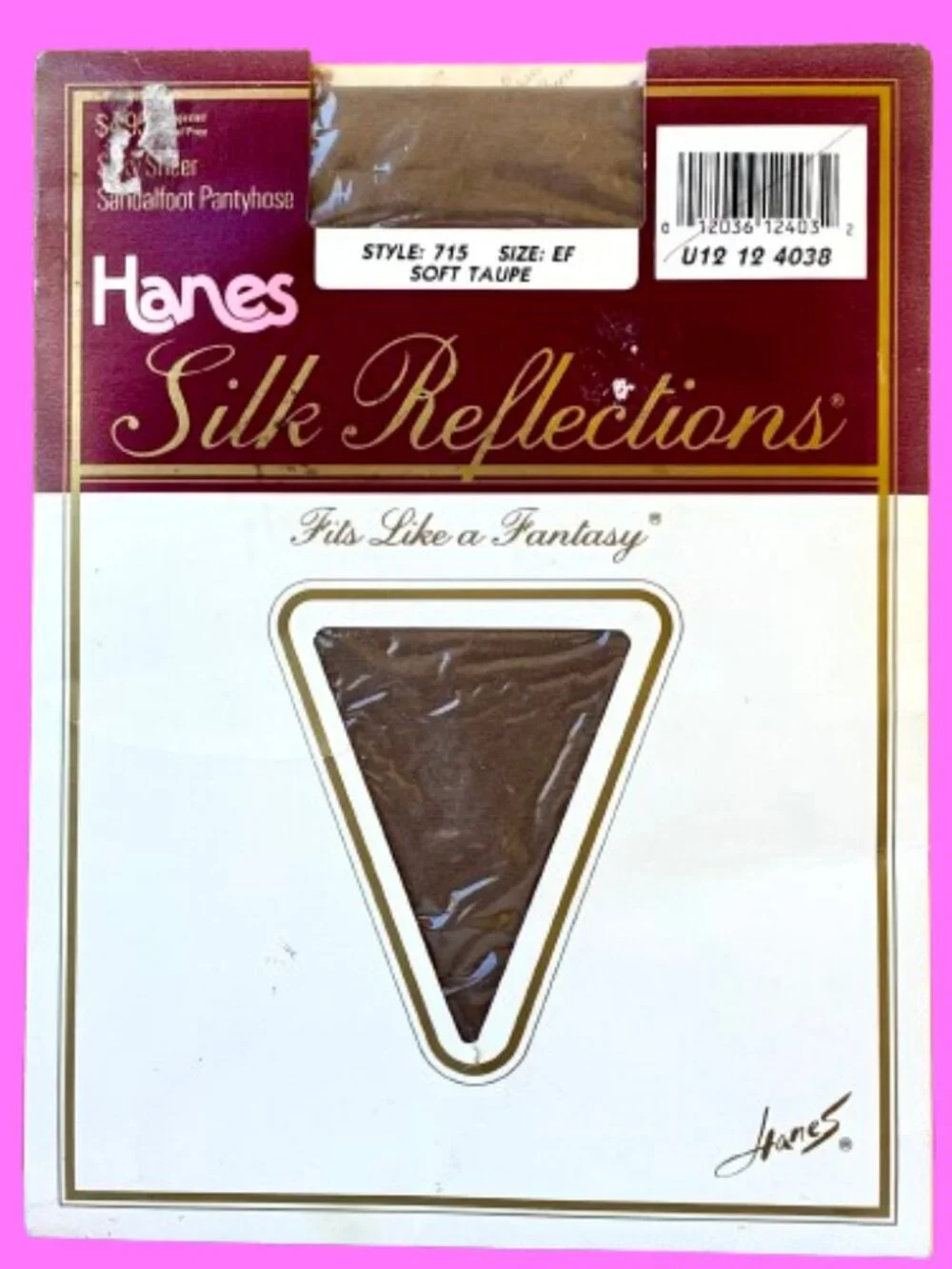 Hanes Pantyhose Silk Reflections Silky Sheer SOFT TAUPE size E- F